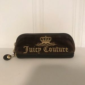 Juicy Couture Velour Travel Cosmetic Case Brown